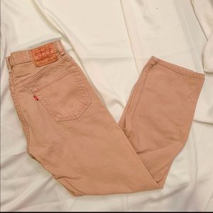 vintage Levi’s mustard regular fit jeans 505